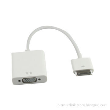 VGA Cable Adapter for Apple iPad, iPad 2, the New iPad 3, iPhone 4, iPhone 4s and iPod touch 4